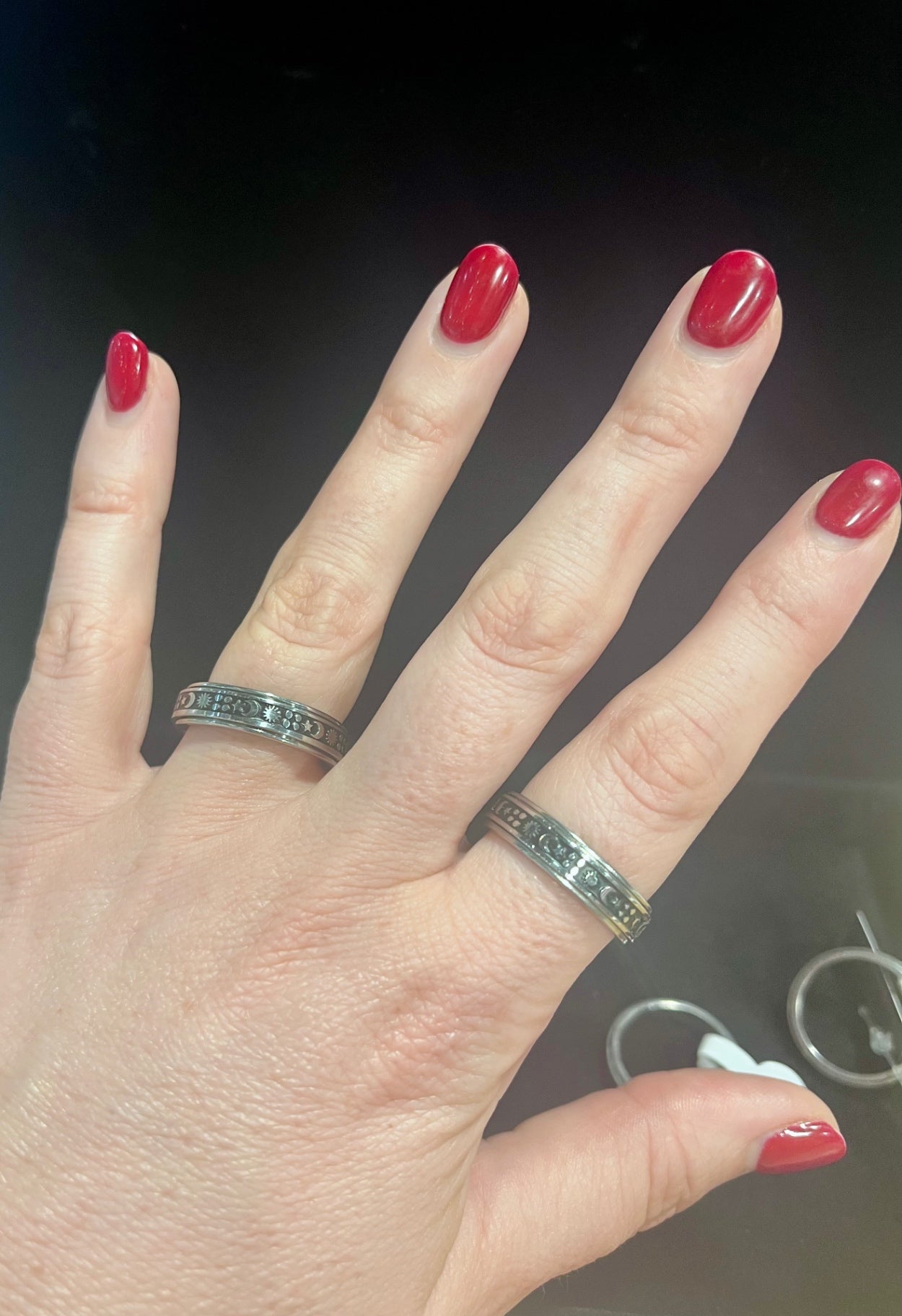 Sun & Moon Spinner Ring Size 7