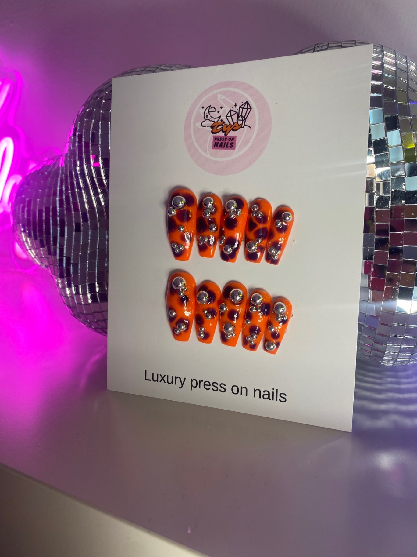 Orange and Brown with Silver Charms