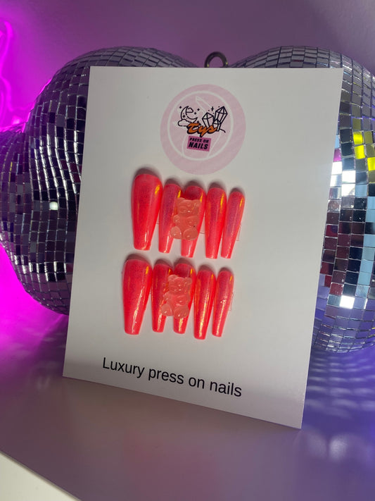 Neon Pink Gummy Bear