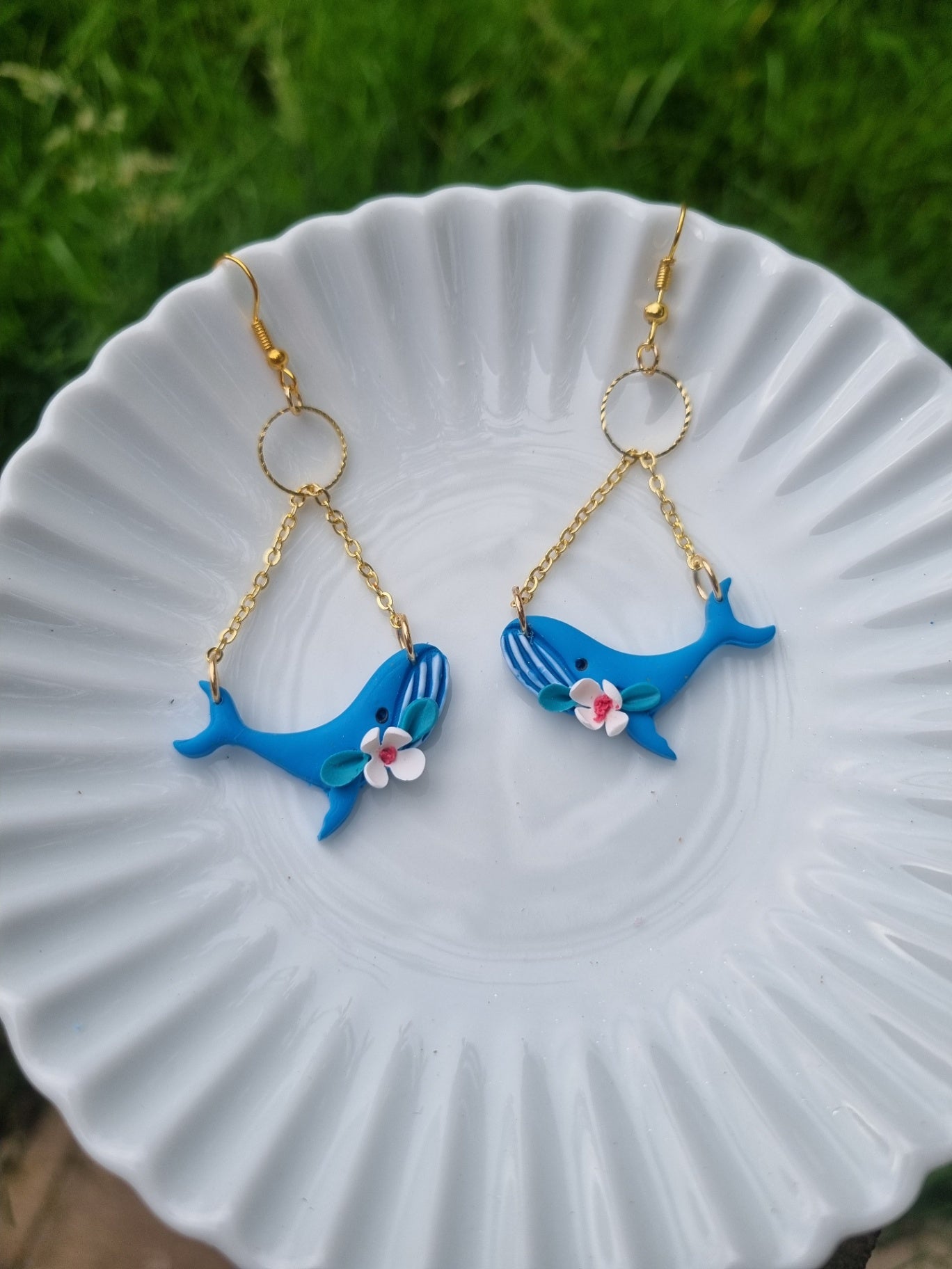 Blue Whale Earrings