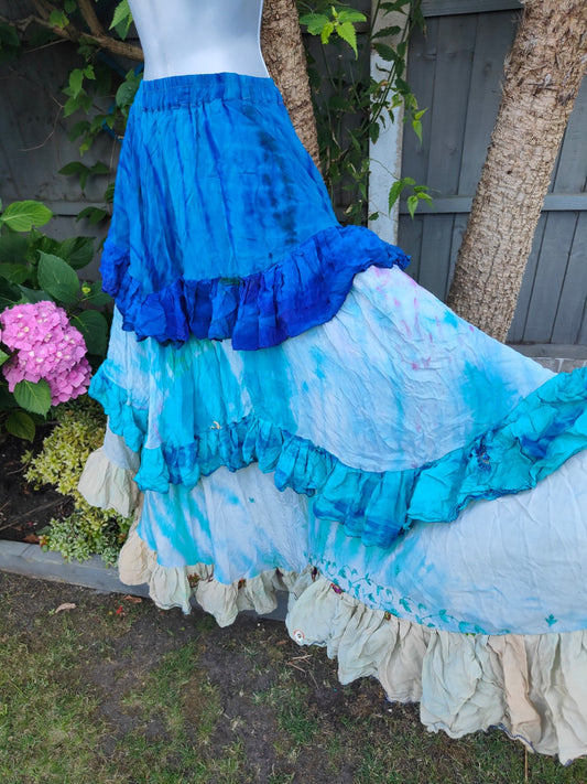Wanderlust.maxi skirt - tiered tie dye 