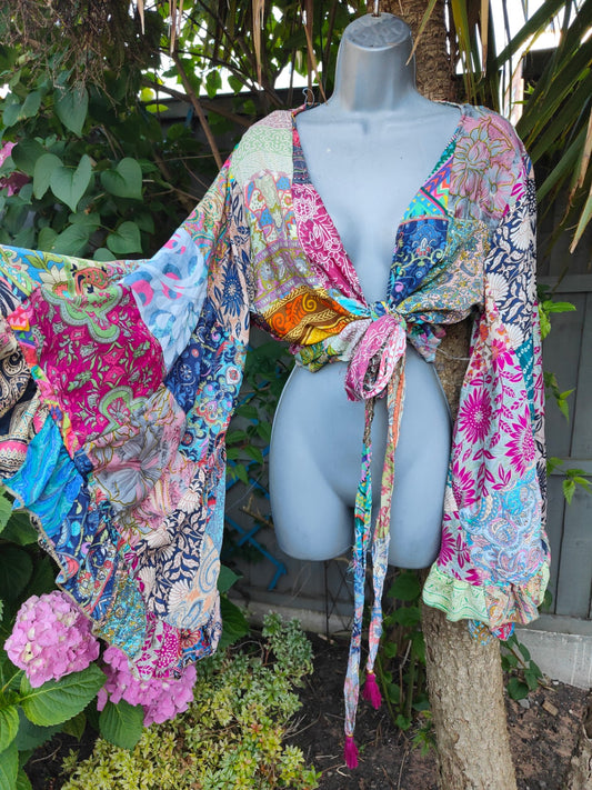 Patchwork Stevie top with tassles 