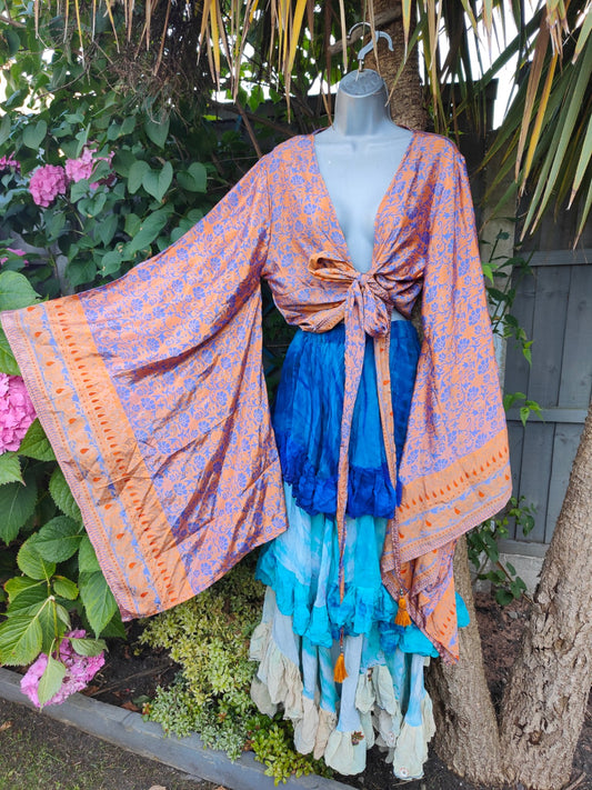 Kimono Stevie top with tassle ties 8-16 uk
