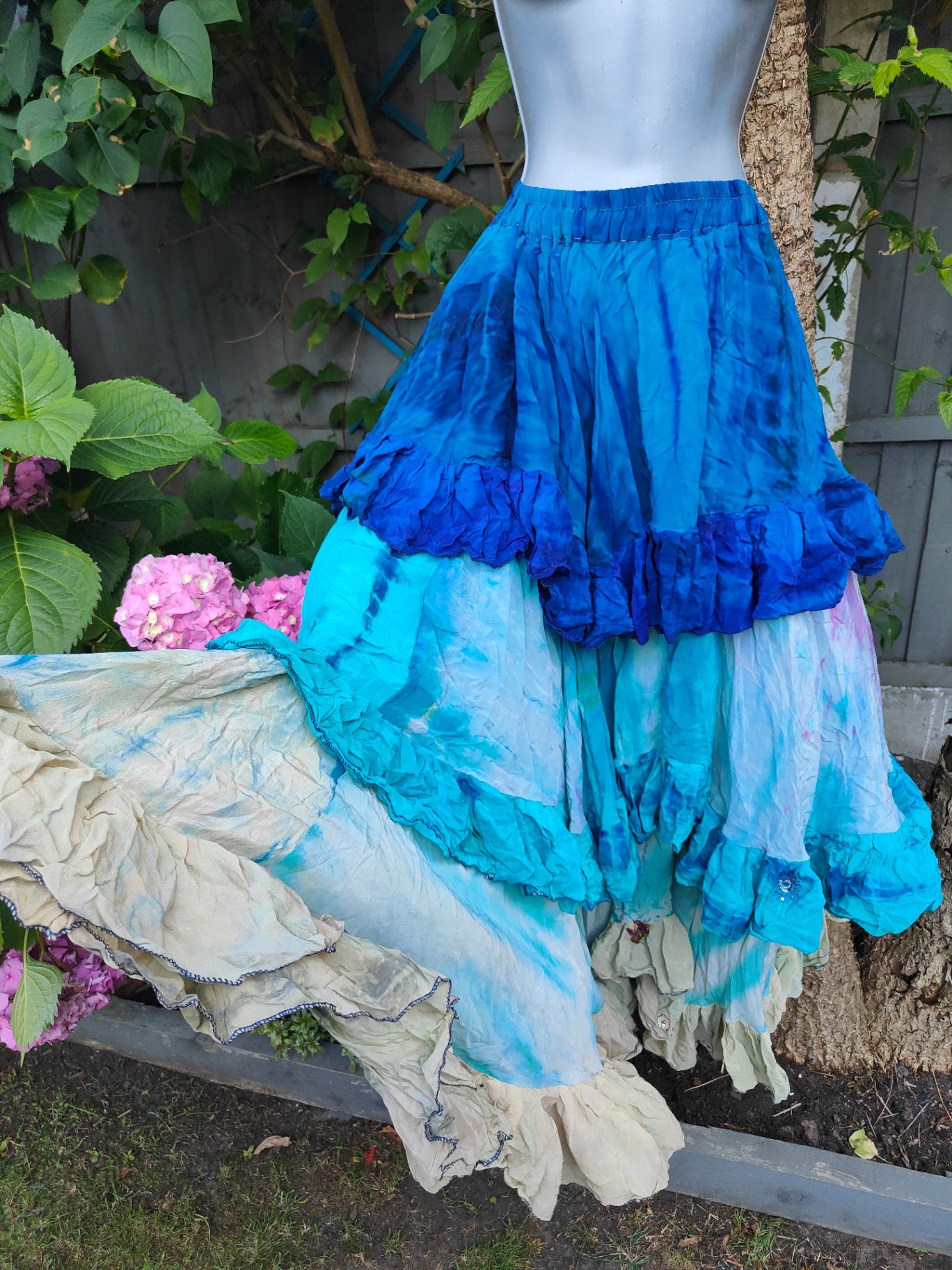 Wanderlust maxi skirt - tiered tie dye
