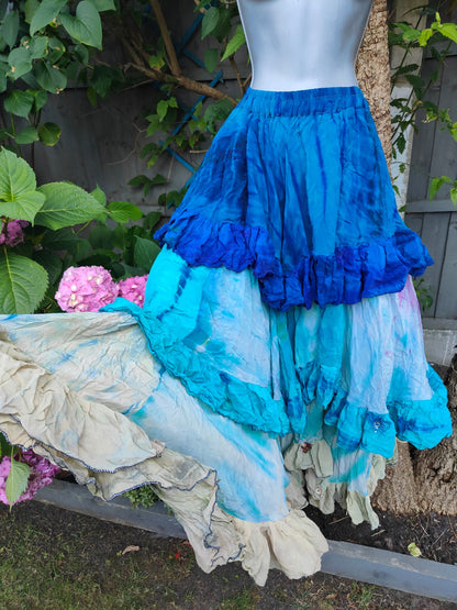 Wanderlust maxi skirt - tiered tie dye