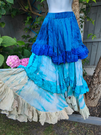 Wanderlust maxi skirt - tiered tie dye