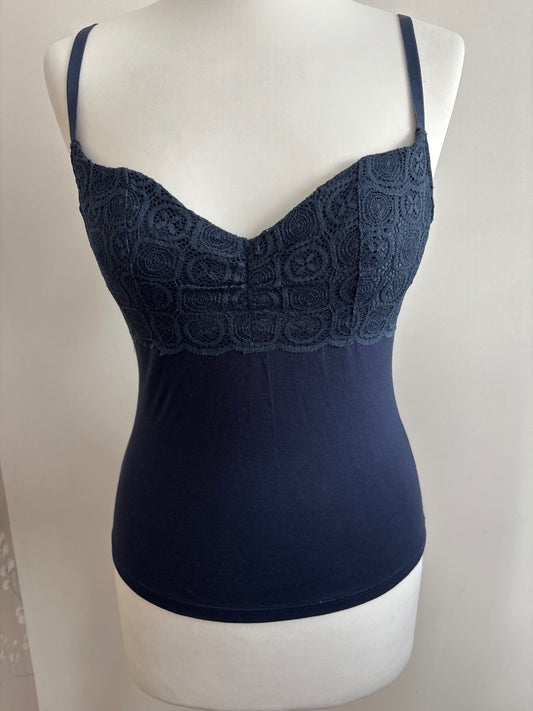 Navy blue lace cami top from intissimi