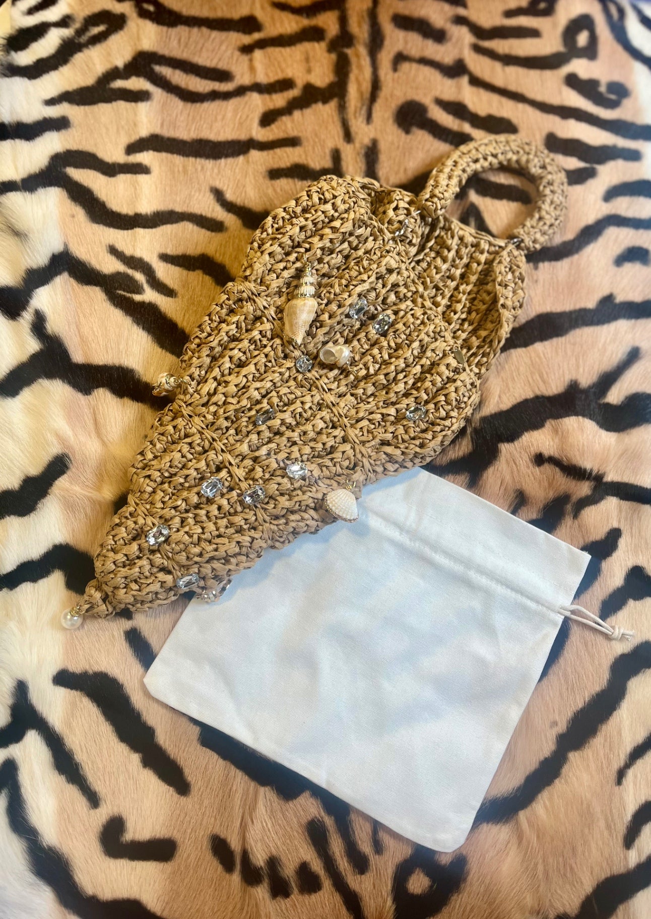 The Siren’s Treasure – Handwoven Shell Charm Bag