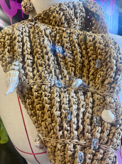 The Siren’s Treasure – Handwoven Shell Charm Bag
