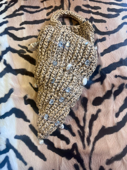 The Siren’s Treasure – Handwoven Shell Charm Bag