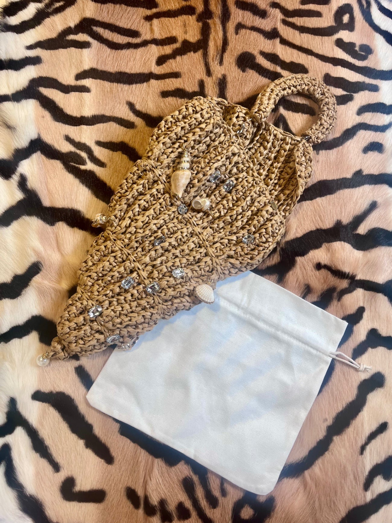 The Siren’s Treasure – Handwoven Shell Charm Bag