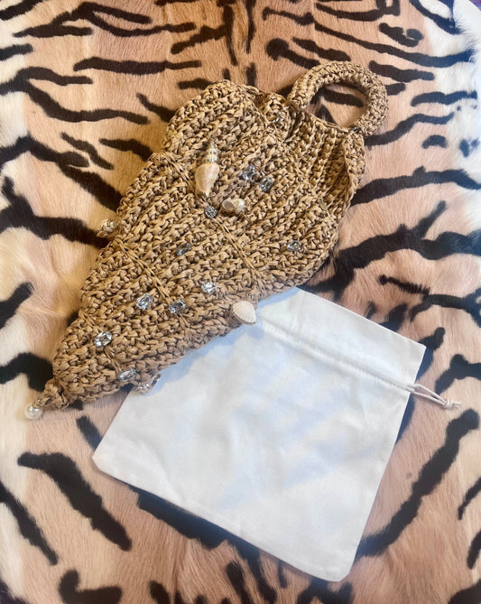 The Siren’s Treasure – Handwoven Shell Charm Bag