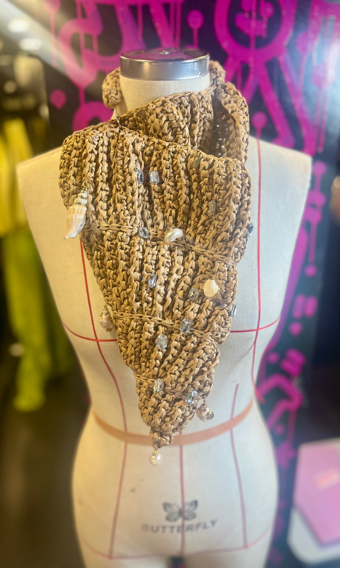 The Siren’s Treasure – Handwoven Shell Charm Bag