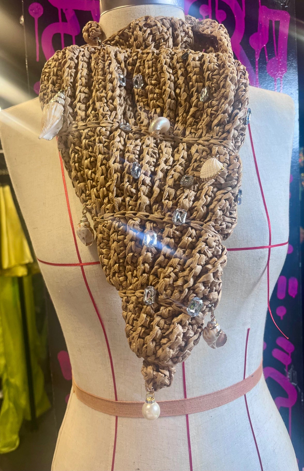 The Siren’s Treasure – Handwoven Shell Charm Bag