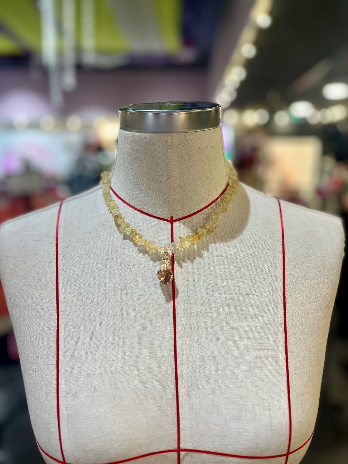 🌞 Citrine Tide Shell Necklace 🌿