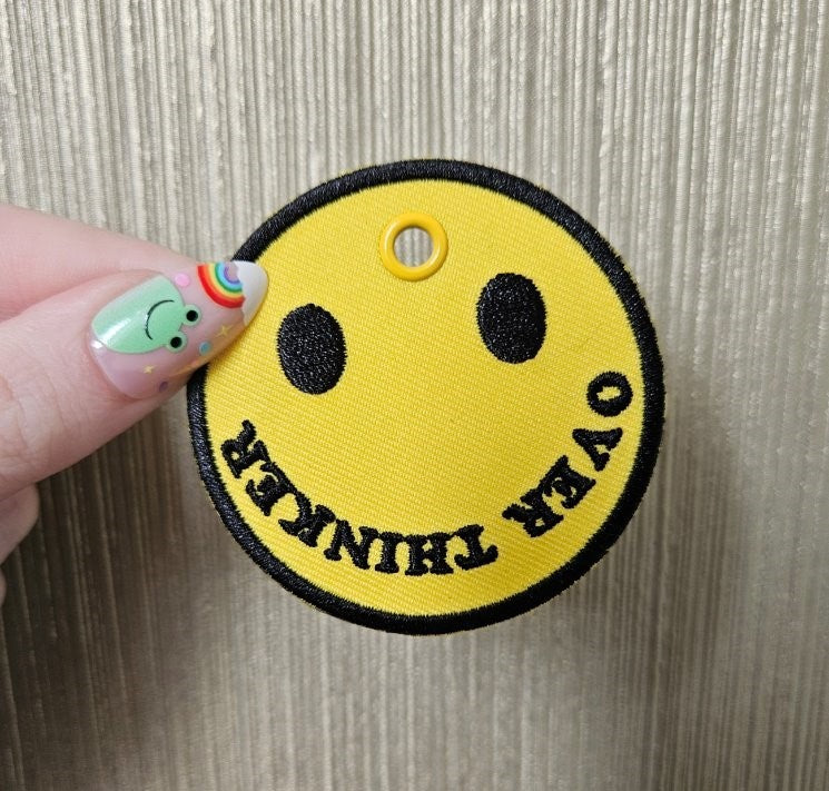 Over Thinker Smiley Face Lace Accessory