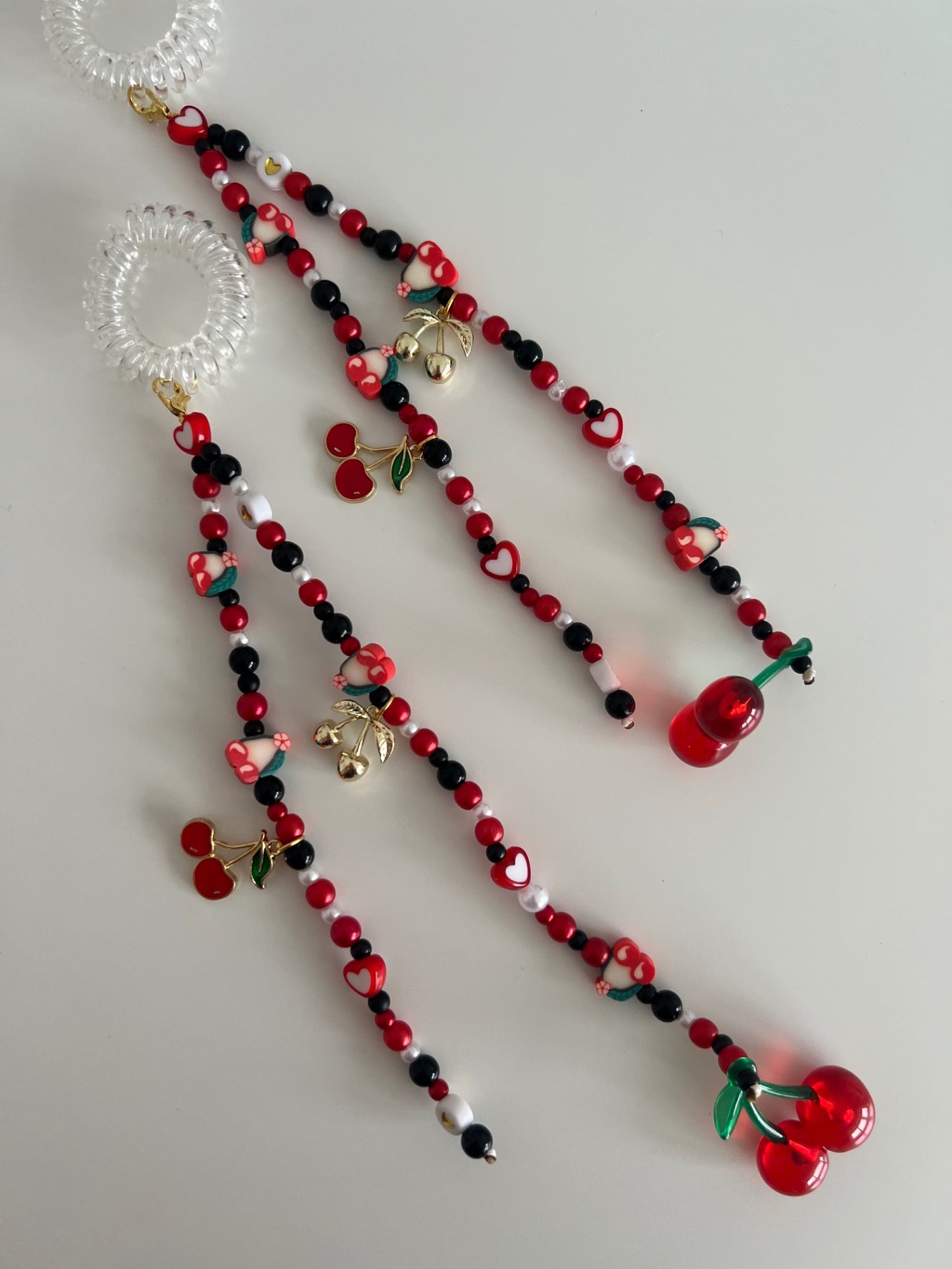 Cherry car mirror charm 