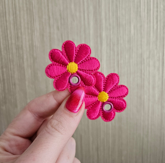 Hot Pink Daisy Flower Multipack Lace Accessories