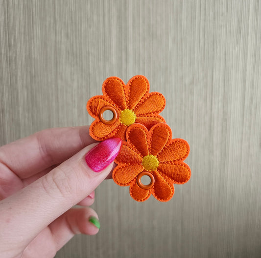 Orange Daisy Flower Multipack Lace Accessories