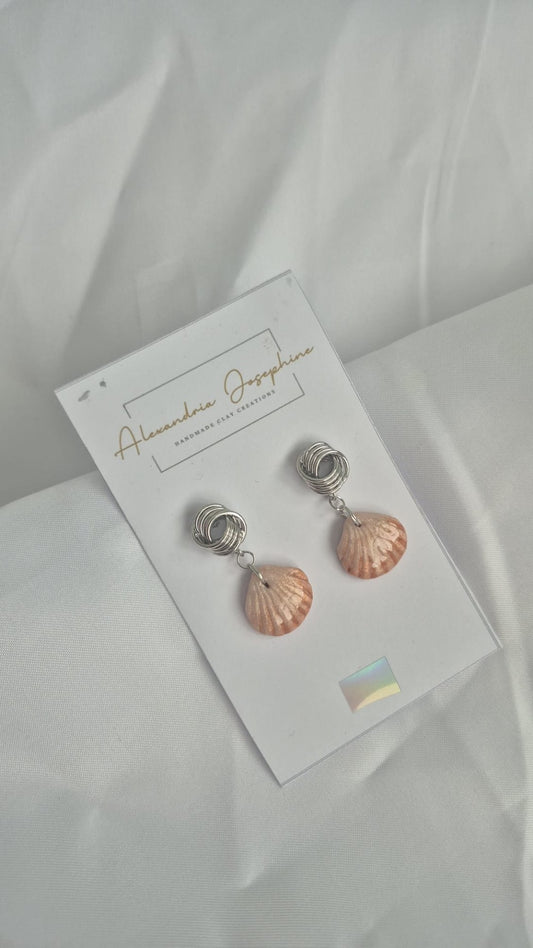 Silver Button Stud Earrings