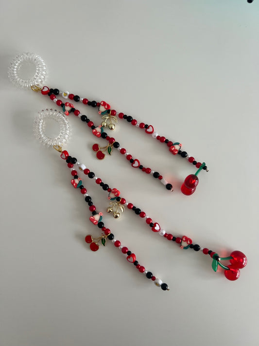 Cherry car mirror charm 