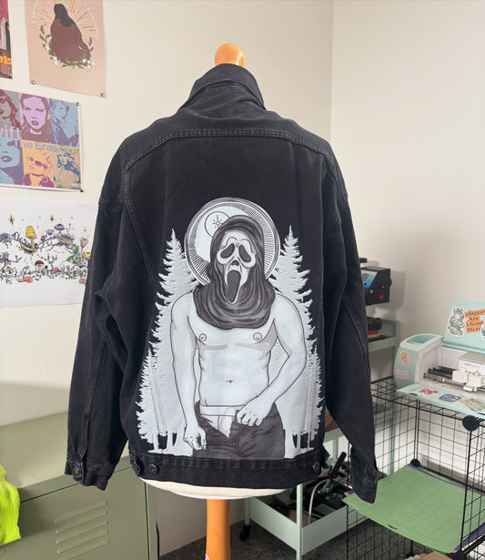 Scream Mask Up Cycled Cotton On Jacket