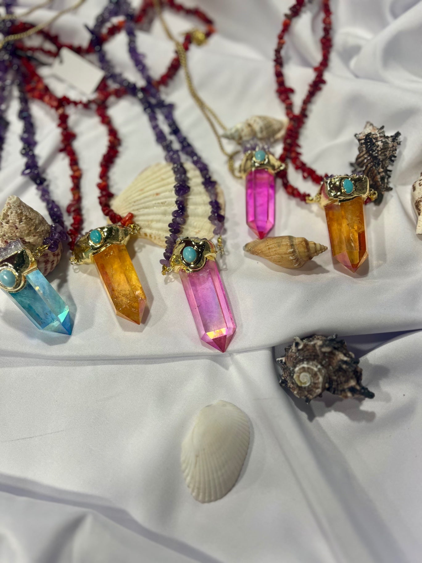 Celestial Vision Amulet – Bali Edition | Aura Quartz & Amethyst Necklace