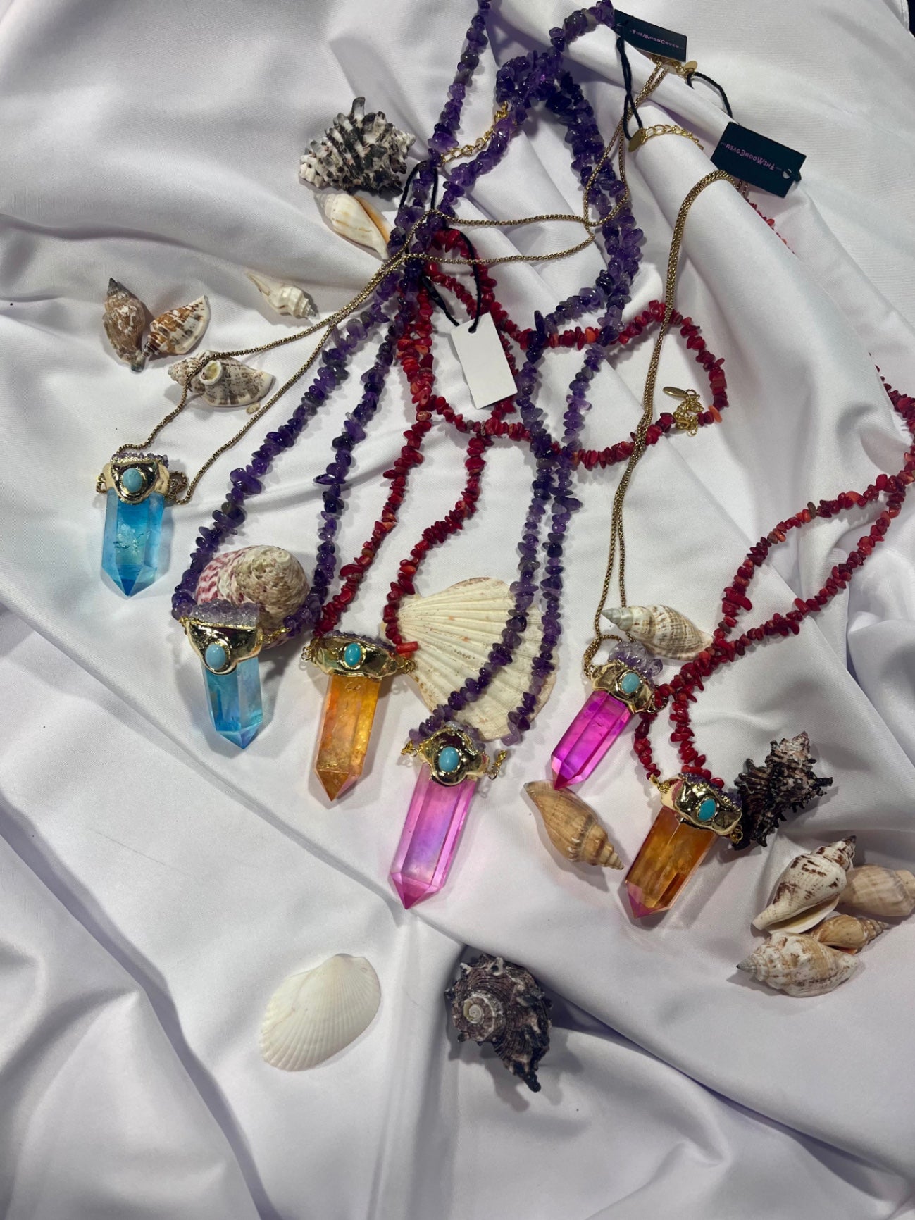 Celestial Vision Amulet – Bali Edition | Aura Quartz & Amethyst Necklace