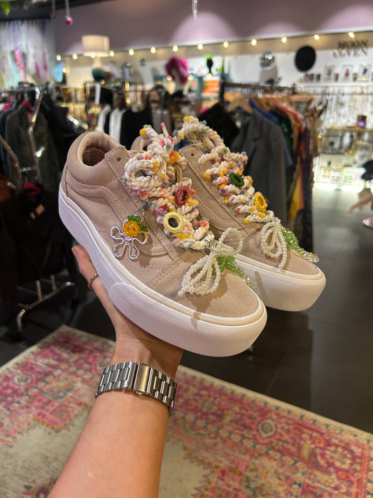 Reworked Dusky Pink Vans - No Box