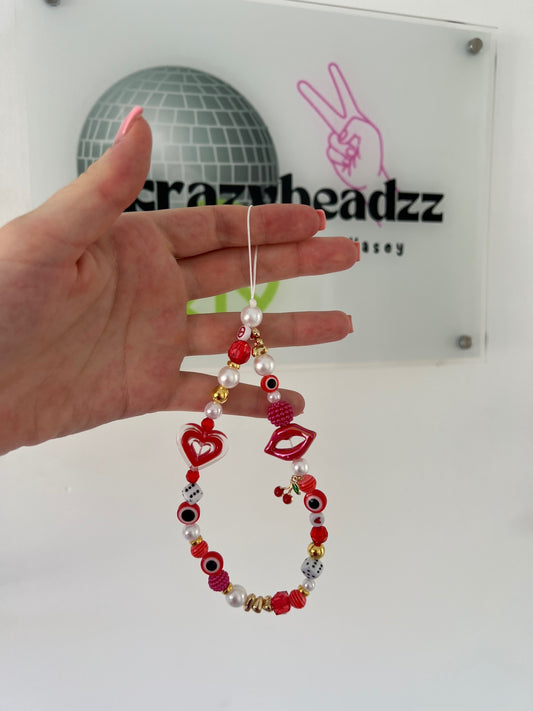 Confidence phone charm - Red (gold) 