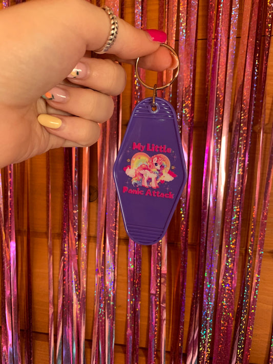 panic attack motel keychain