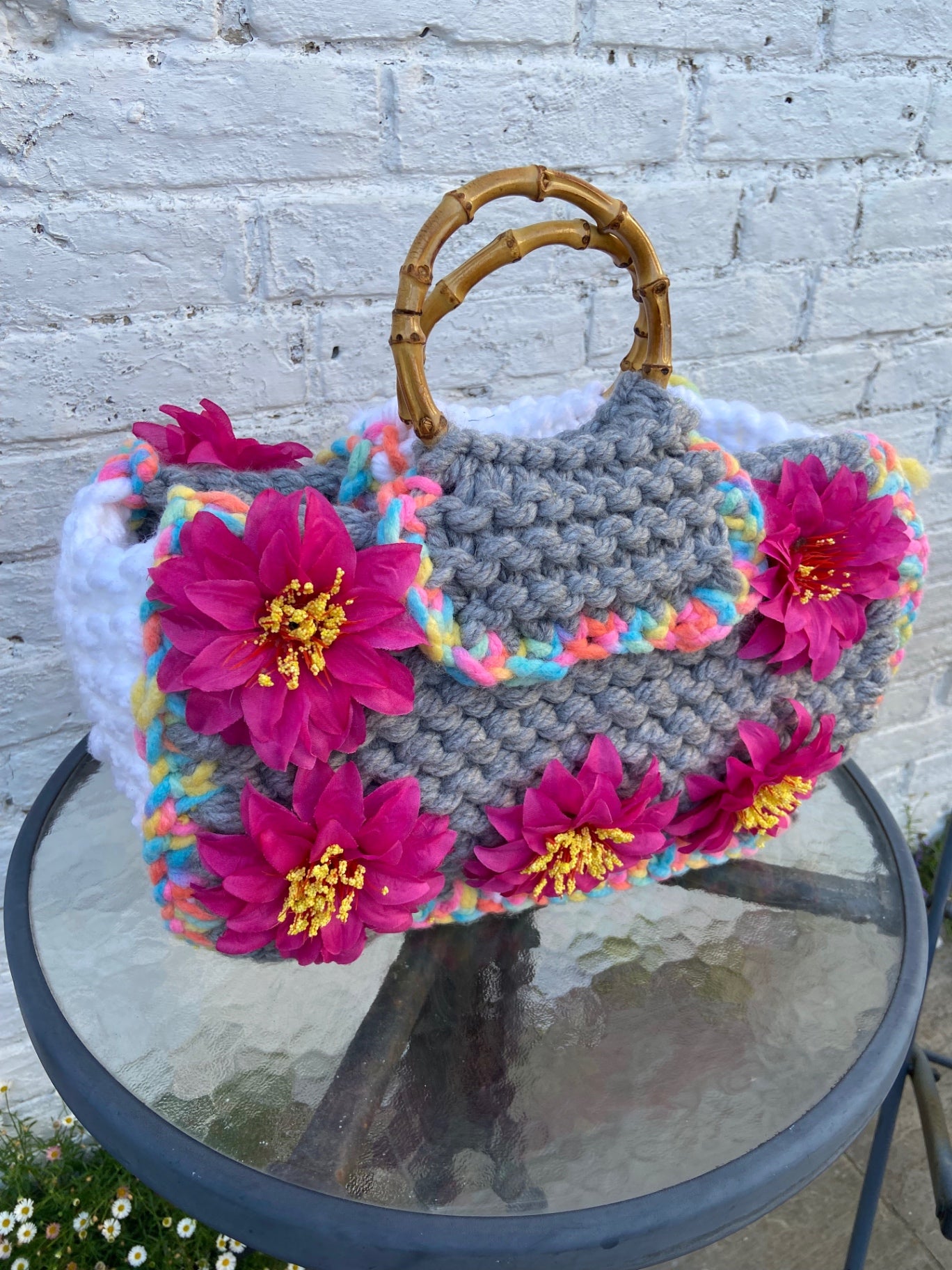 Multi Coloured Bag with Artificial
