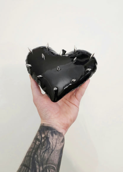 MINI SPIKED HEART CHARM 