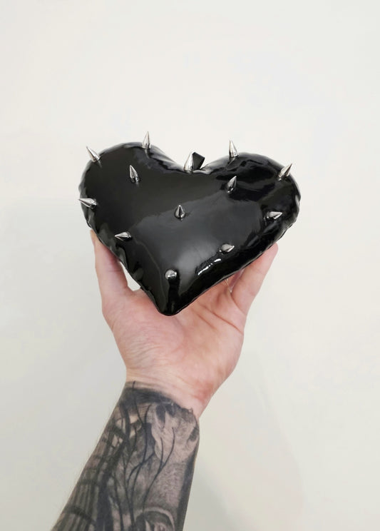 MINI SPIKED HEART CHARM 