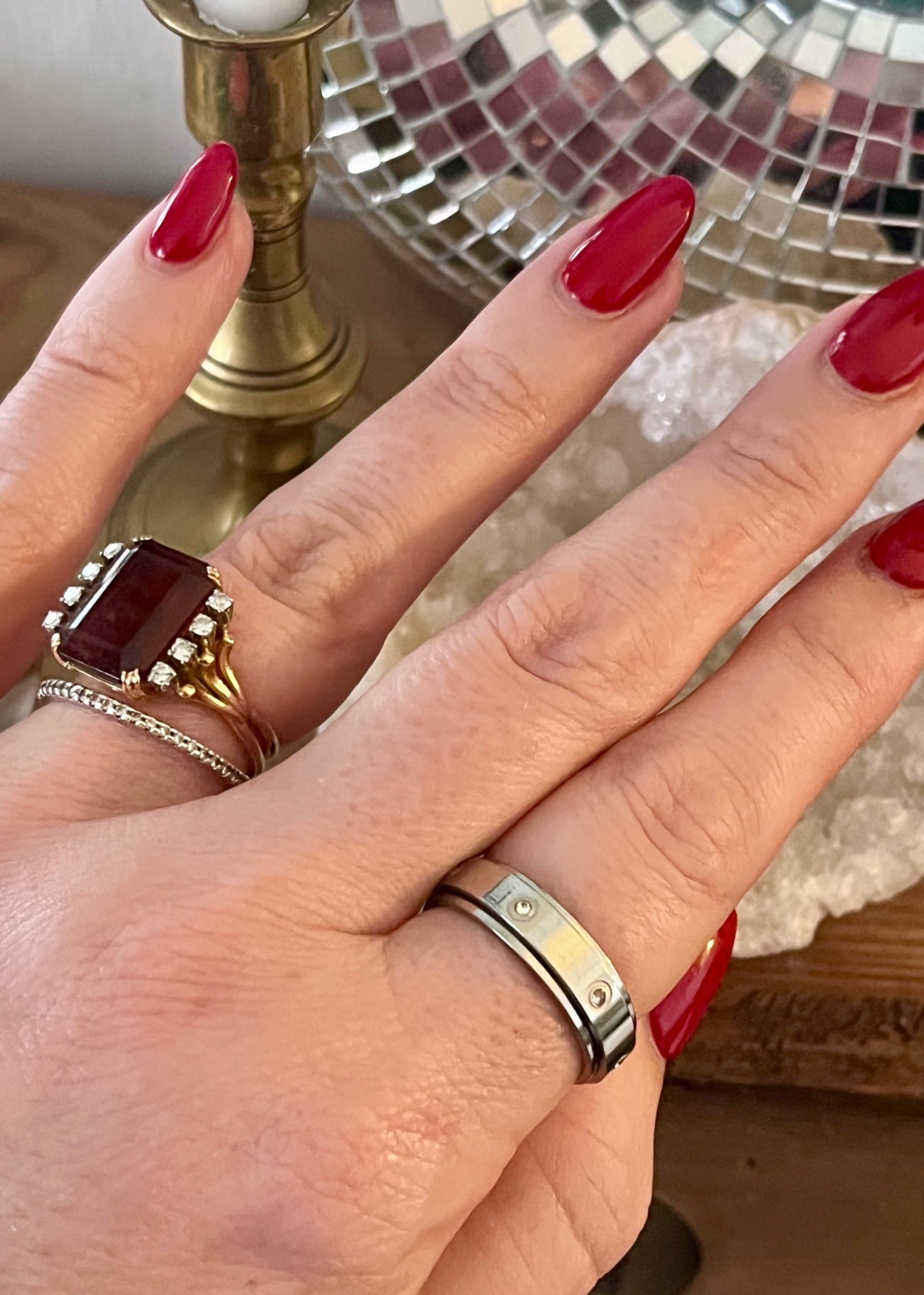 ✨ Silver Serenity Spinner Ring Size 7 ✨