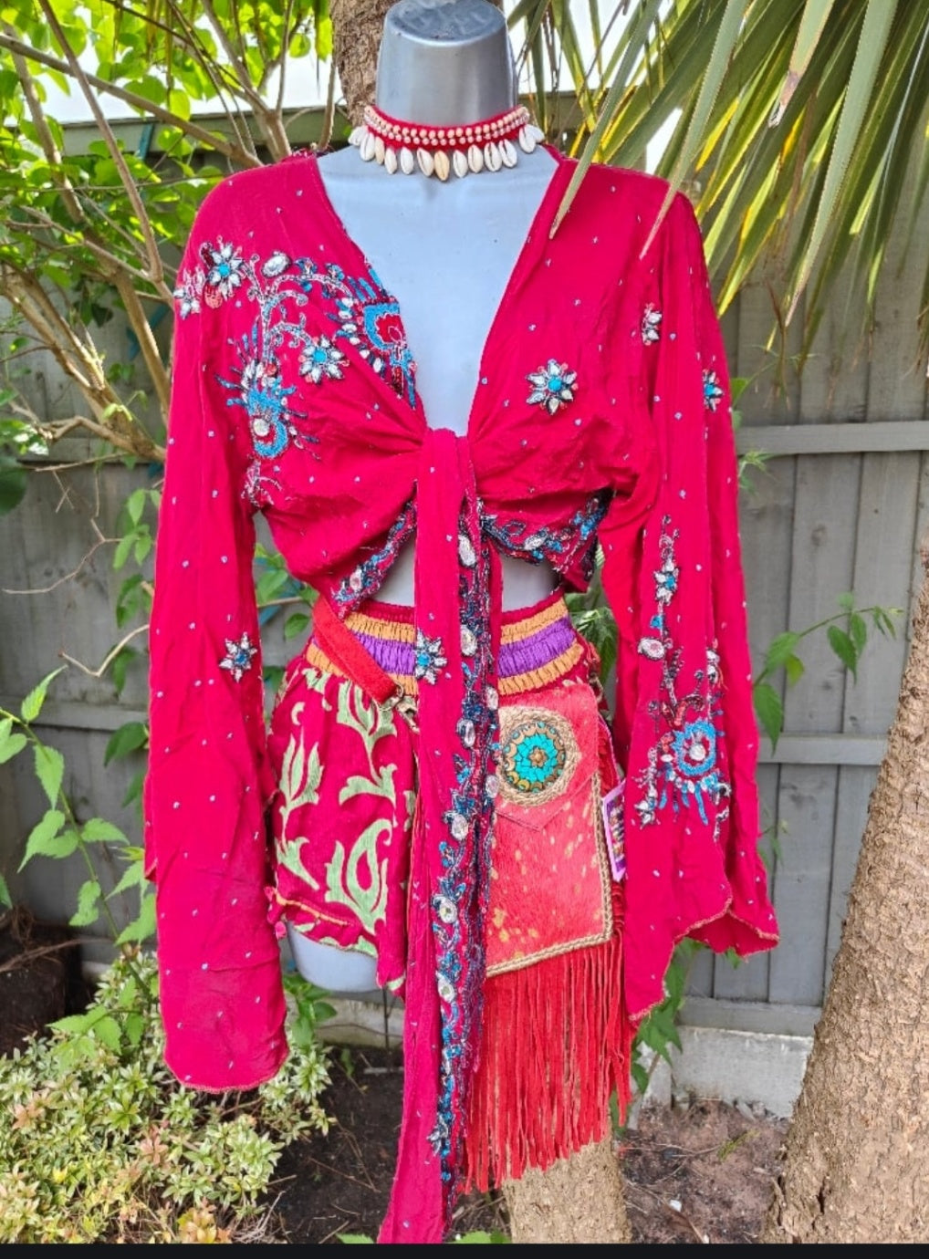 Wanderlust recycled sari Stevie top