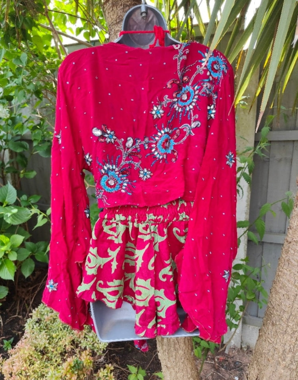 Wanderlust recycled sari Stevie top