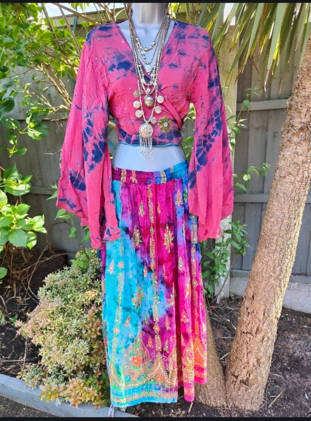 Wanderlust recycled sari Stevie top