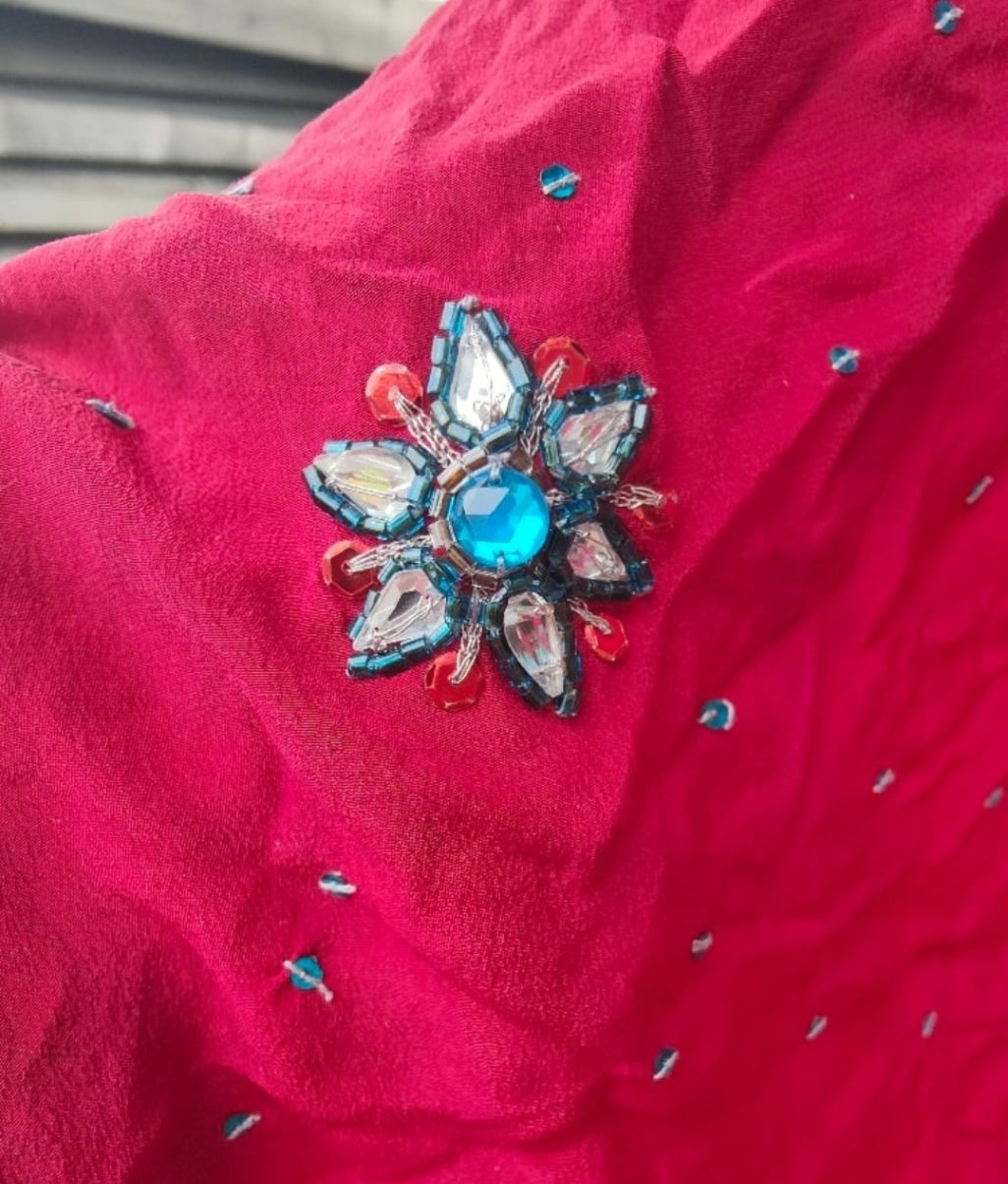 Wanderlust recycled sari Stevie top