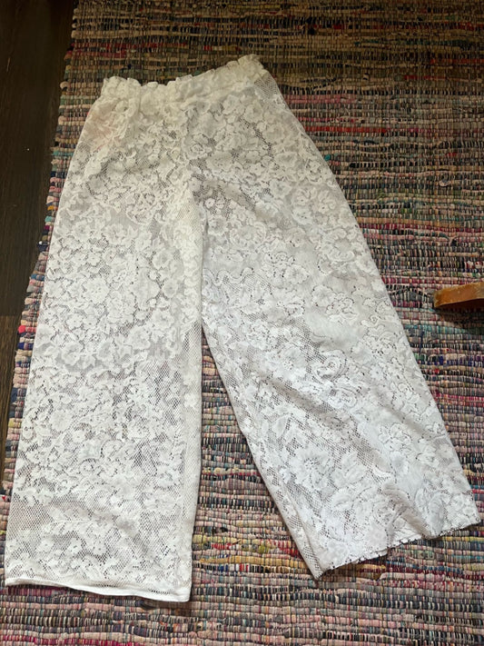 White Lace Trousers