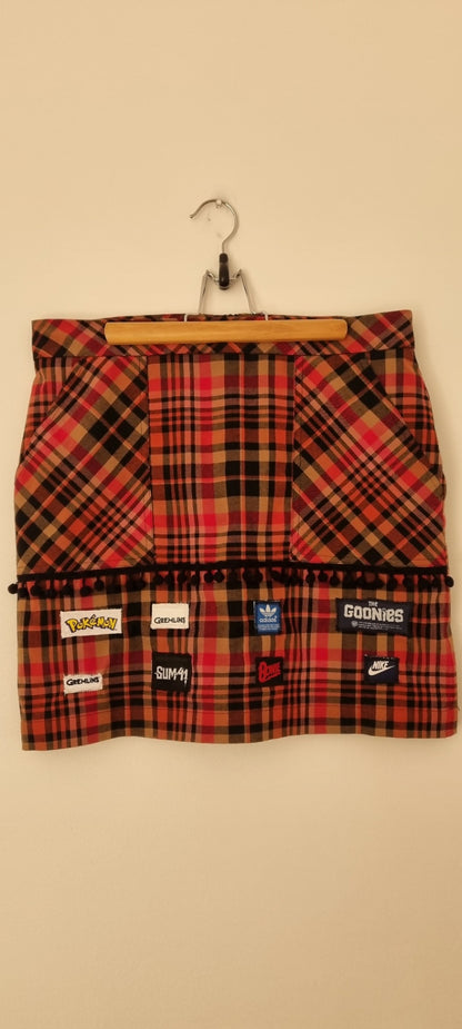 Tartan Patches Skirt