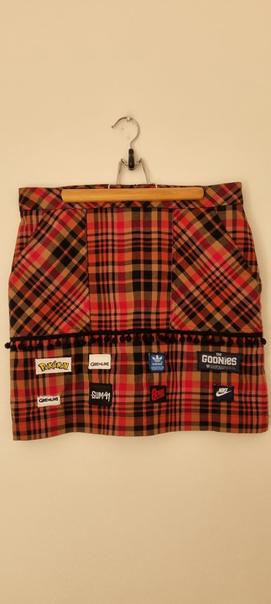 Tartan Patches Skirt