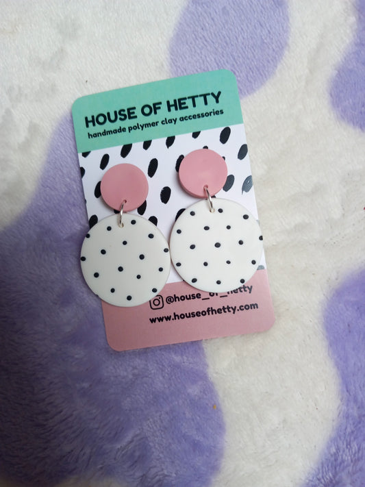 Spotty circle earrings