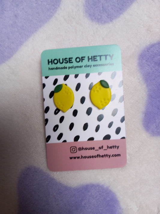 Lemon stud earrings