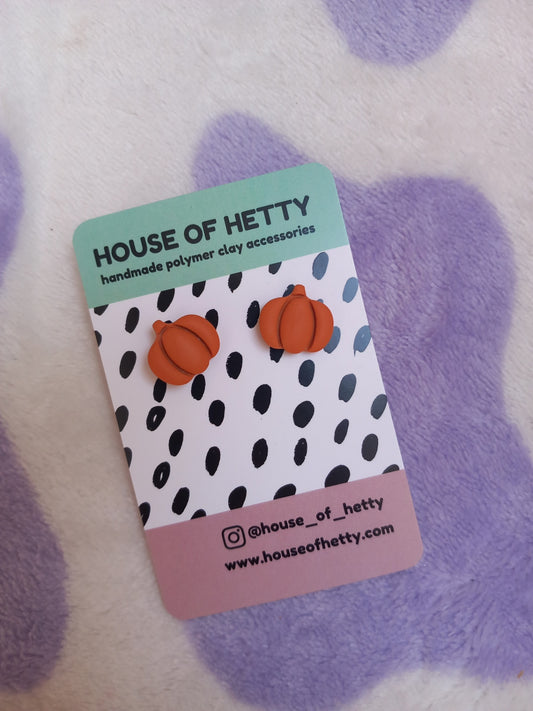 Pumpkin stud earrings