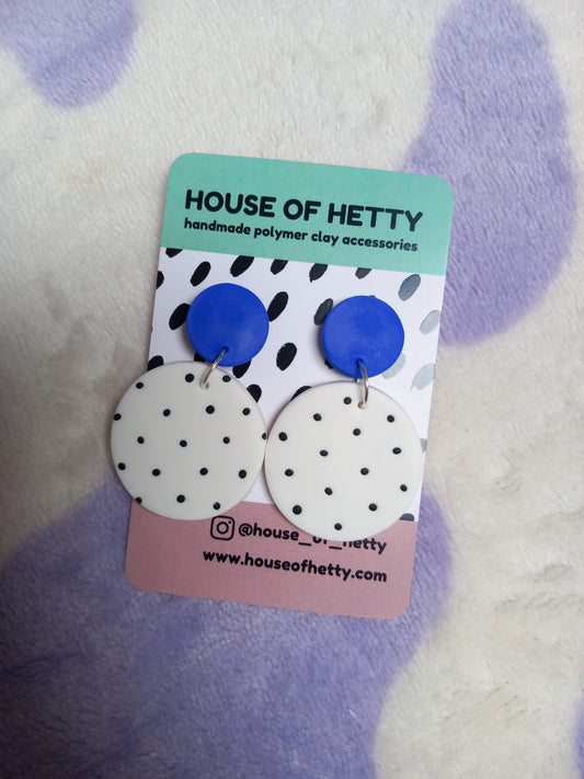 Spotty circle earrings