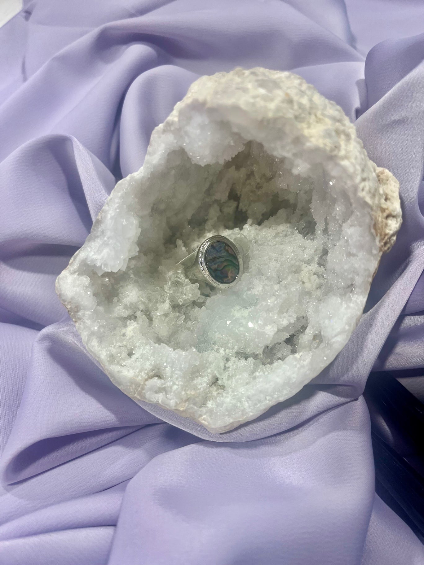 Abalone Shell Stainless Steel Ring – Pot Luck Mix