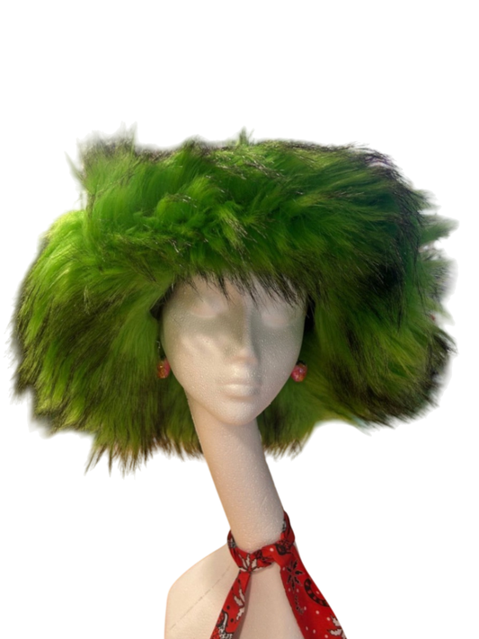 Faux Fur Green Hat