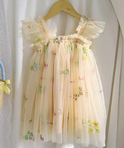 Cream Winged Dress