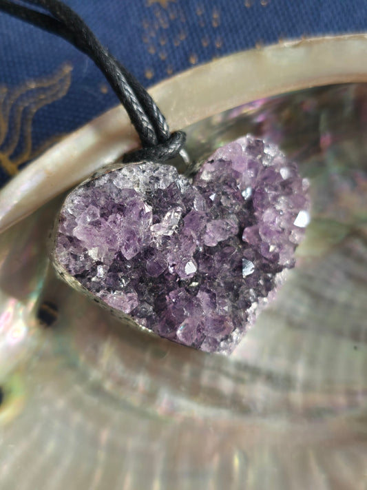Amethyst heart necklace 